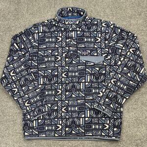 Patagonia Synchilla Pullover Sweater Mens XL Pattern Fleece Blue Extra Large